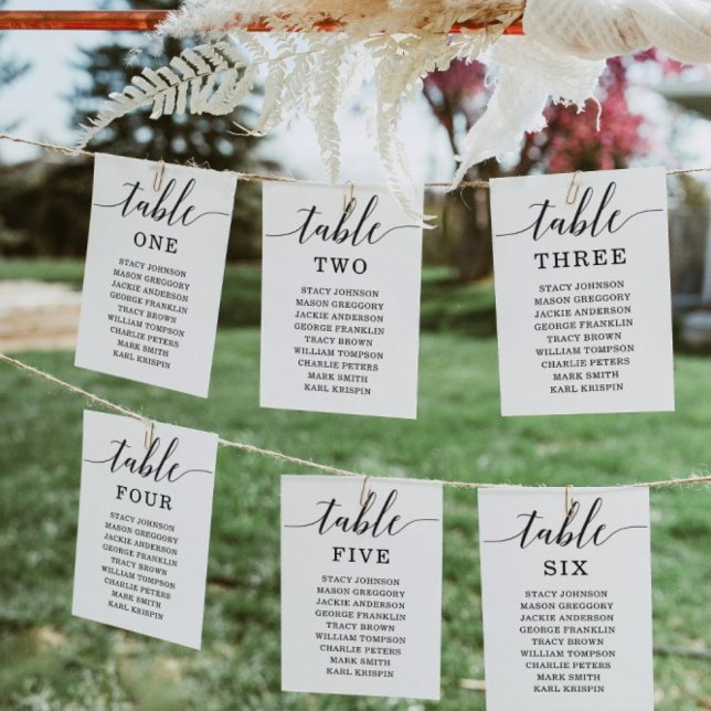 Minimal Elegance Table Numbers Seating Chart (Creator Uploaded)