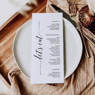 Minimal Elegance Wedding Bridal Shower Menu