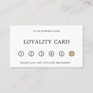 Minimal Elegant Beauty Salon Loyalty Card