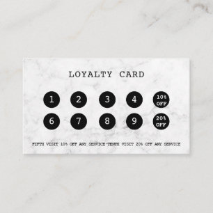 Minimal Elegant Beauty Salon Loyalty Card