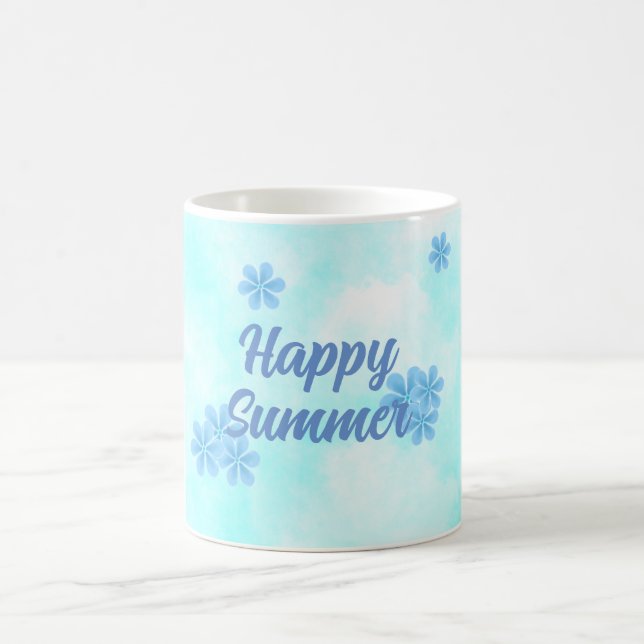minimal elegant bestfriendever blue monogram  coffee mug (Center)