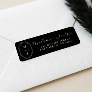 Minimal & Elegant Black & White Monogram Wedding