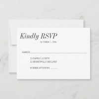 Minimal Elegant Black White Serif Classic Wedding