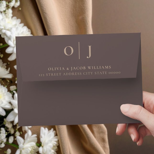 Minimal Elegant Brown Wedding Envelope (Creator Uploaded)