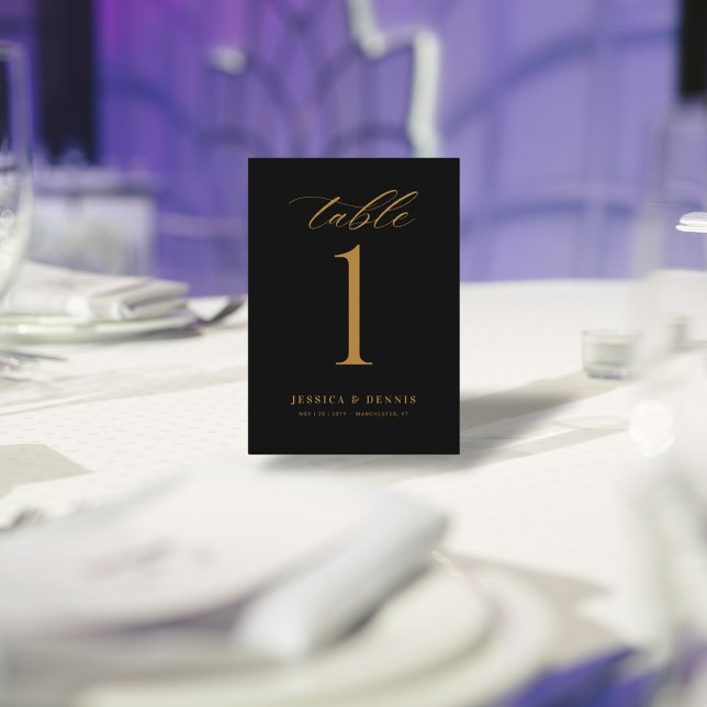 Minimal Elegant Calligraphy Script Table Number (Creator Uploaded)