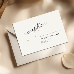 Minimal Elegant Calligraphy Typo Wedding  Enclosure Card