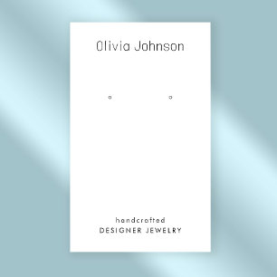 Minimal Elegant Chic Jewellery Earring Display Business Card