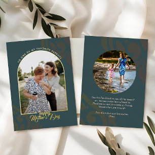 Minimal Elegant Chic Slate Grey Green Mother's Day