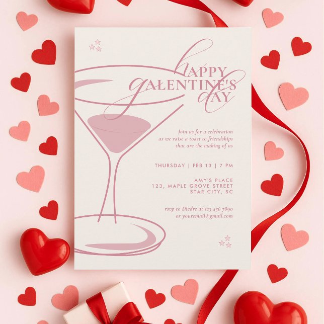 Minimal Elegant Chic Typography 2026 Galentine's Invitation (Creator Uploaded)