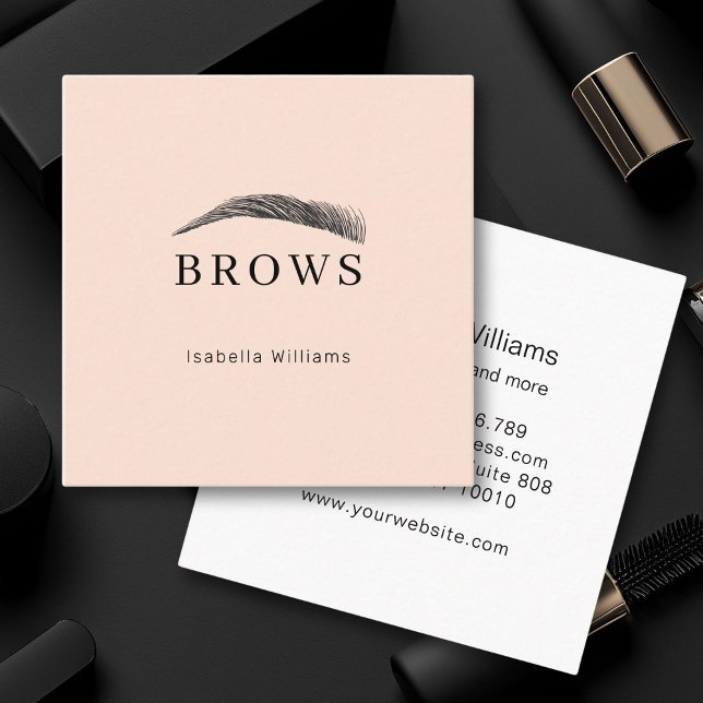 Minimal elegant eyebrow Business card (Minimal Elegant Eyebrow Salon Business card)