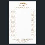 Minimal elegant eyebrow flyer<br><div class="desc">Customizable flyer with eyebrow illustration. Perfect for eyebrow & makeup artists,  hair stylists and beauticians. Edit your product in minutes by adding your information. Via "further customize" you can change font/color/position.</div>