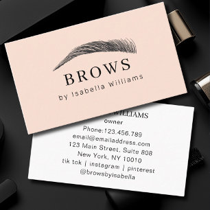Minimal Elegant Eyebrow Salon  Business Card