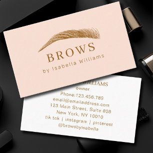 Minimal Elegant Eyebrow Salon Business Card
