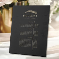 Minimal Elegant Eyebrow Salon Pricelist