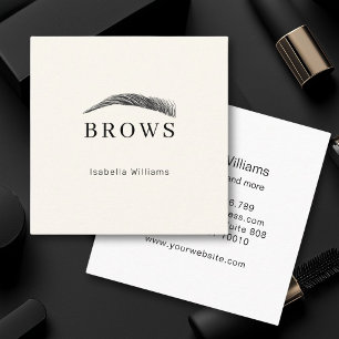 Minimal elegant eyebrows Business card