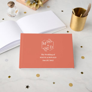 Minimal Elegant Fall Terracotta Wedding Guest Book