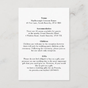 Minimal Elegant Floral Botanical Monograms Wreath Enclosure Card