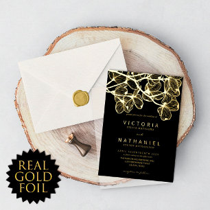 Minimal Elegant Floral Summer Wedding Real Gold