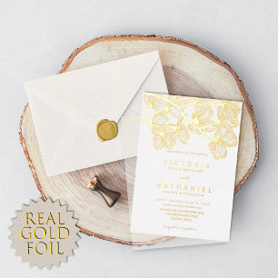 Minimal Elegant Floral Summer Wedding Real Gold