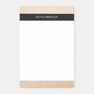 Minimal Elegant Golden Refined Border Design Post-it Notes