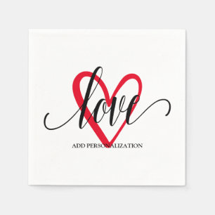 Minimal Elegant Heart Napkin
