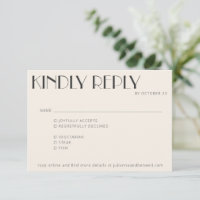 Minimal Elegant Ivory Art Deco Wedding Meal Choice