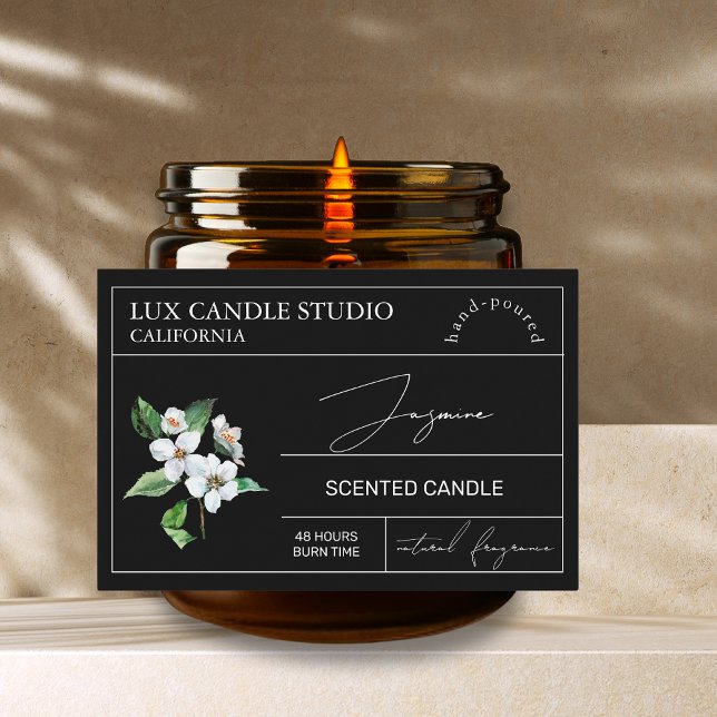 Minimal Elegant Jasmine Candle Jar Label (Creator Uploaded)