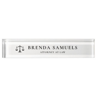 Minimal Elegant Lawyer Attorney Nameplate