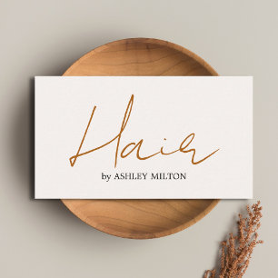 Minimal Elegant Light Pastel Hairstylist Business Card