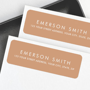 Minimal elegant light terracotta return address
