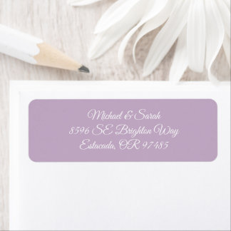 Minimal Elegant Lilac Purple Return Address