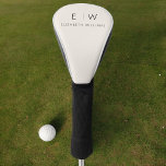 Minimal Elegant Modern Minimalist Monogram Name  Golf Head Cover<br><div class="desc">Elevate your golf game and style with our Classic Elegant Modern Minimalist Monogram Golf Club Covers. Meticulously designed, these club covers seamlessly merge timeless sophistication with contemporary minimalism, making them a must-have accessory for any golfer. Crafted with precision and attention to detail, these club covers are more than just practical...</div>
