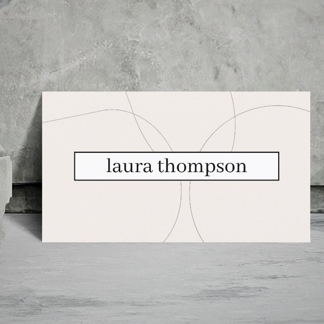 Minimal Elegant Natural Lines Consultant Business Card (Creator Uploaded)