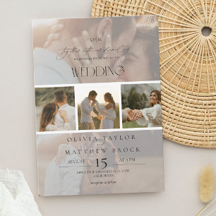 Minimal Elegant Overlay  Photo Wedding Invitation