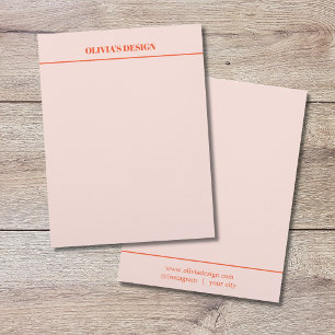 Minimal Elegant Pastel Line Custom Letterhead