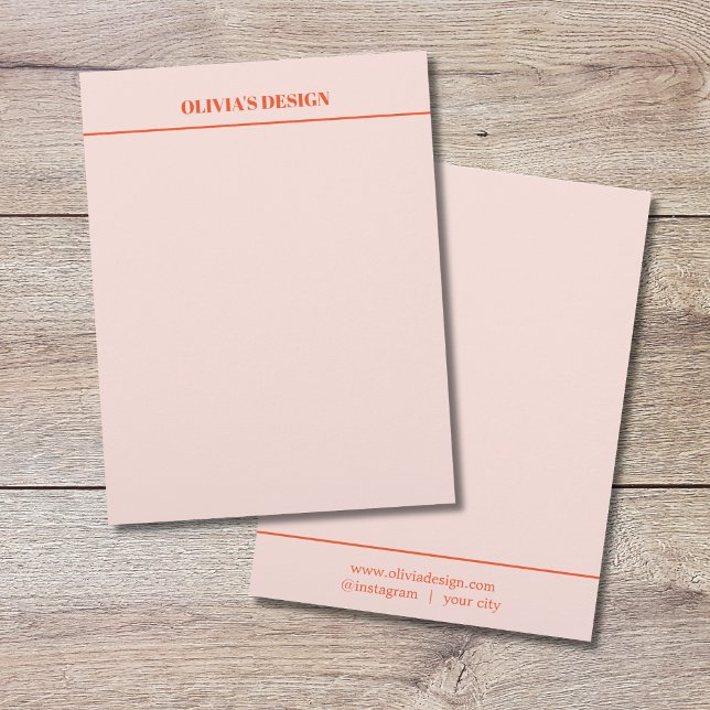 Minimal Elegant Pastel Line Custom Letterhead (Creator Uploaded)