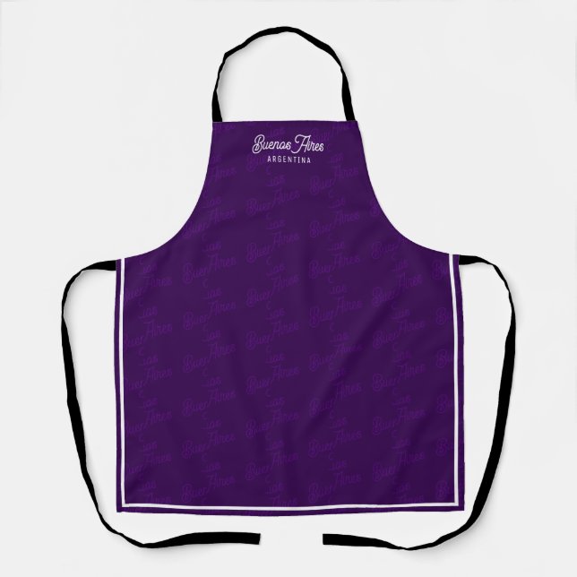 Minimal, Elegant, Pattern Buenos Aires, Argentina Apron (Front)
