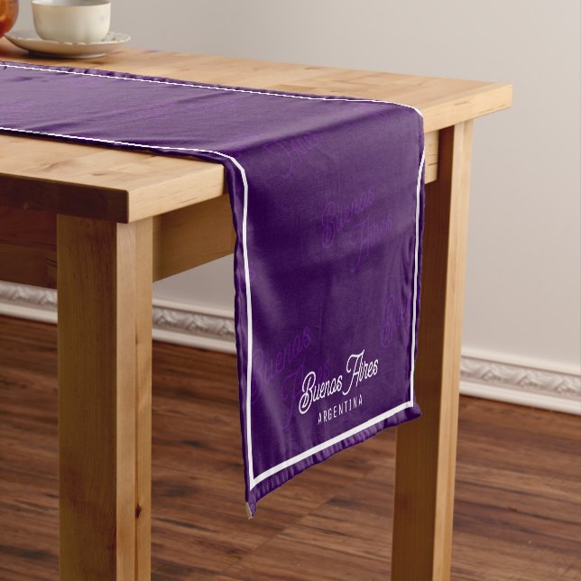 Minimal, Elegant, Pattern Buenos Aires, Argentina Short Table Runner (In Situ)