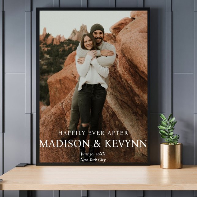 Minimal & Elegant Photo Monogram Wedding Poster (Creator Uploaded)