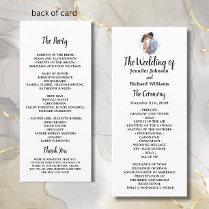 Minimal Elegant Photo Wedding Program