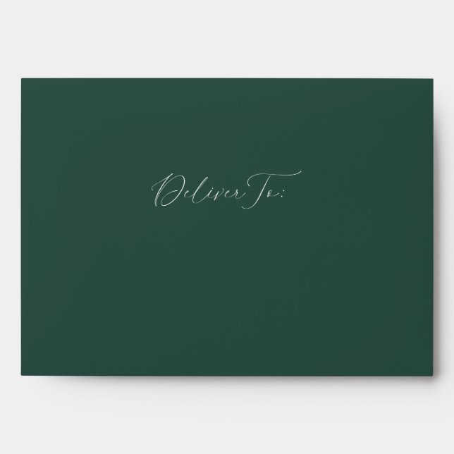 Minimal Elegant Return Address A7 Wedding Envelope (Front)