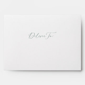 Minimal Elegant Return Address A7 Wedding Envelope