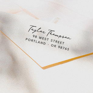 Minimal Elegant Return Address Rubber Stamp