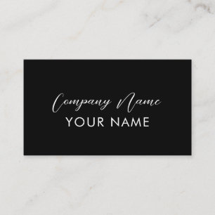 Minimal Elegant Salon Business Card Modern Hair