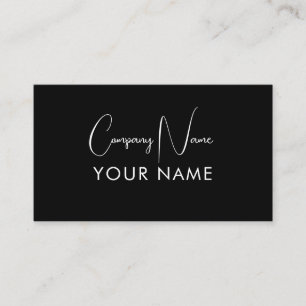 Minimal Elegant Salon Business Card Modern Hair