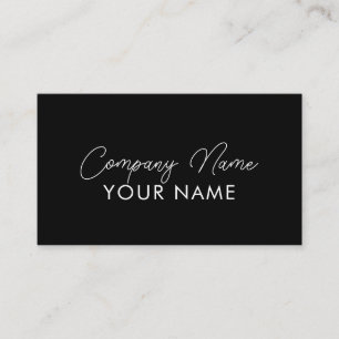 Minimal Elegant Salon Business Card Modern Hair