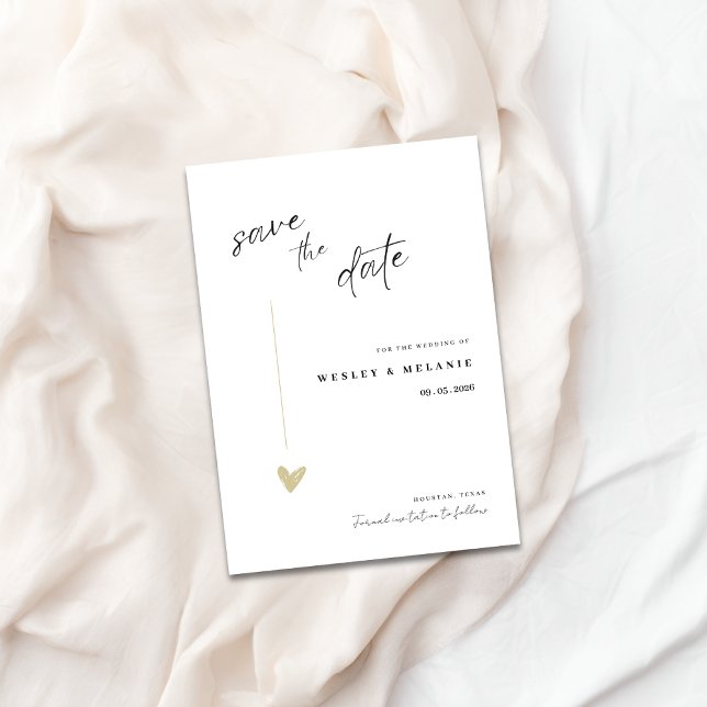 Minimal Elegant Save The Date Invitation (Save The Date Wedding Invitation)