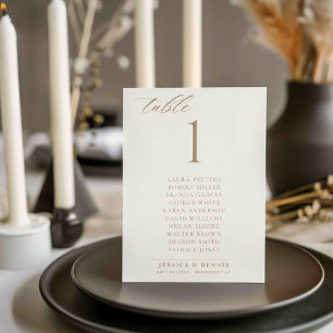 Minimal Elegant Script Wedding Table Seating Card