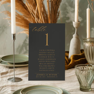 Minimal Elegant Script Wedding Table Seating Card