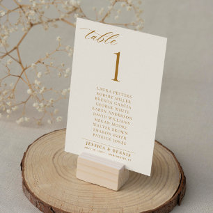 Minimal Elegant Script Wedding Table Seating Card